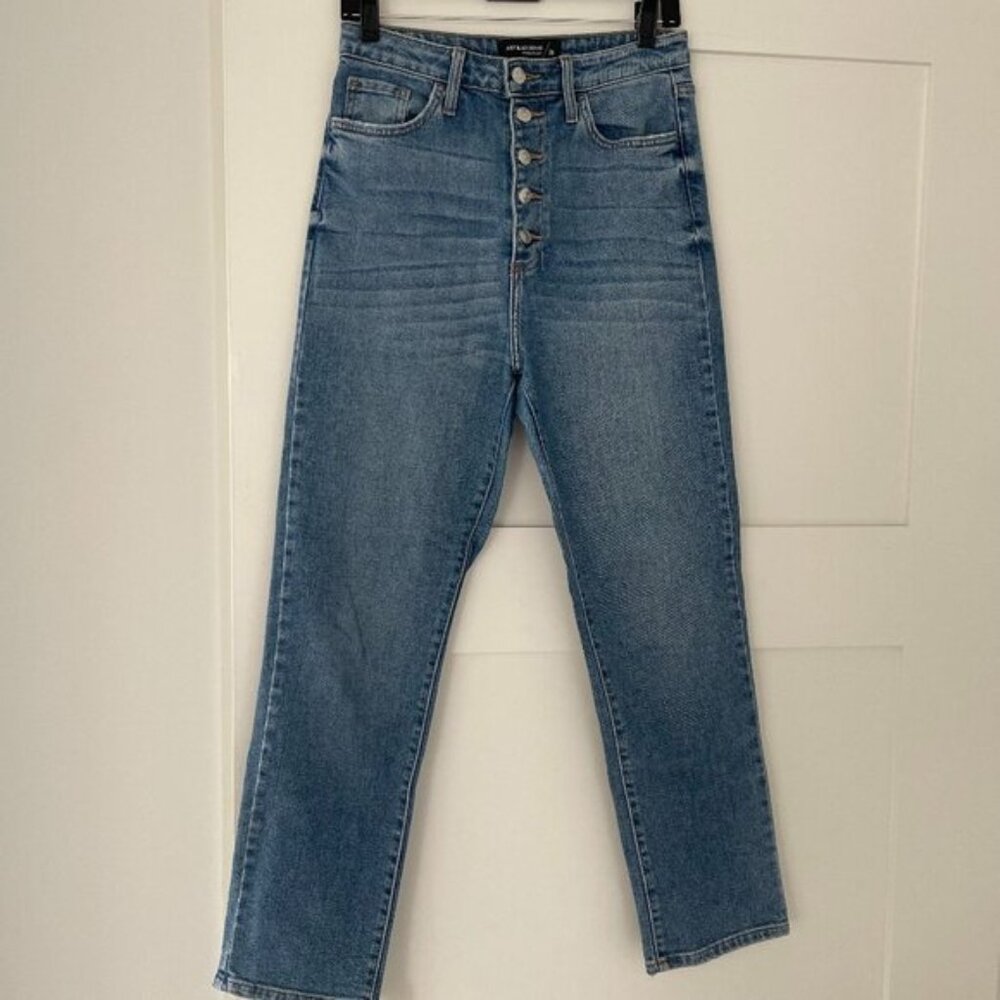 JUST BLACK straight leg jeans high rise size 28